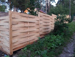 Деревянный забор плетёнка 80 метров фото в Новодрожжино